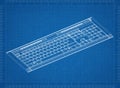 Keyboard blueprintÃ¢â¬â 3D perspective